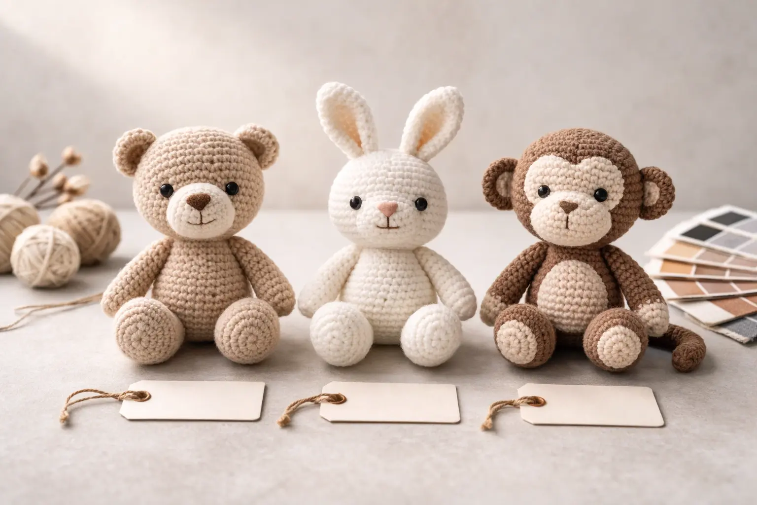 Crochet product sampling iterations from prototype to pre-production sample