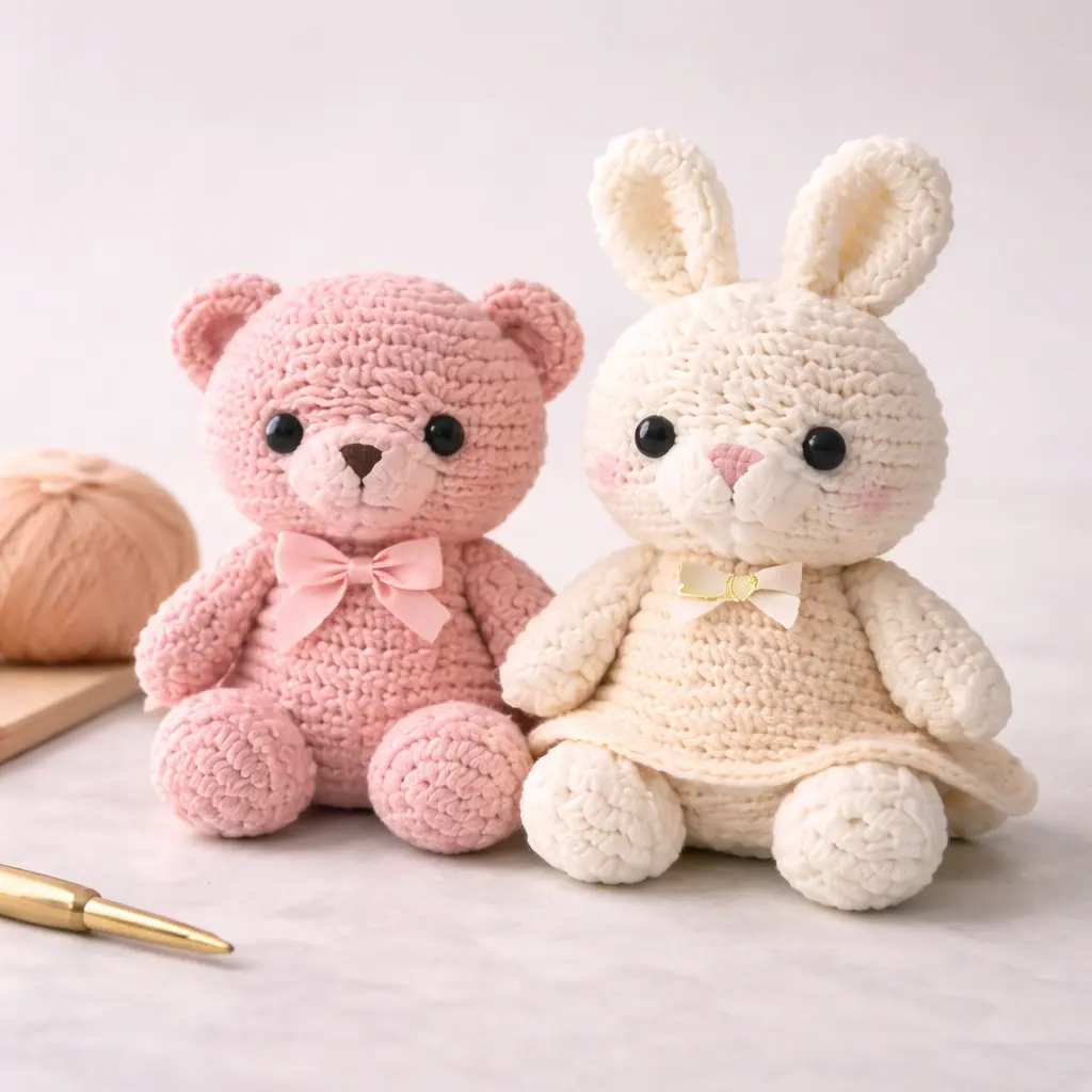 OEM crochet toys and plush derivatives with premium handmade detail