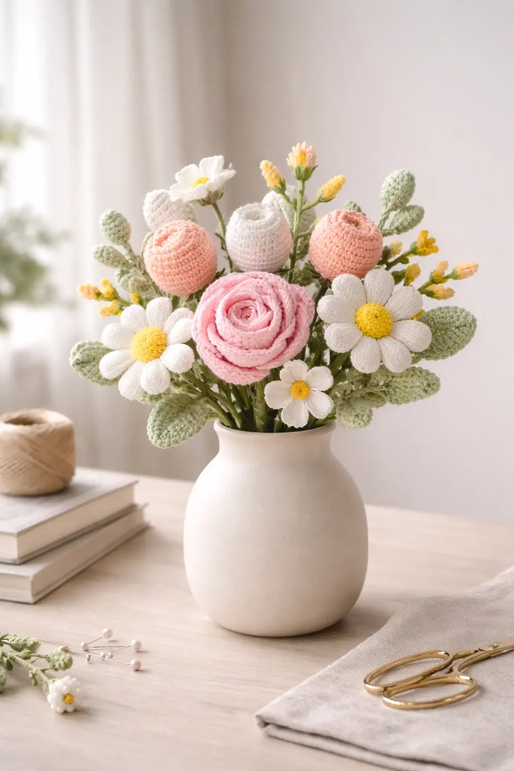 Crochet flowers and home decor manufacturing