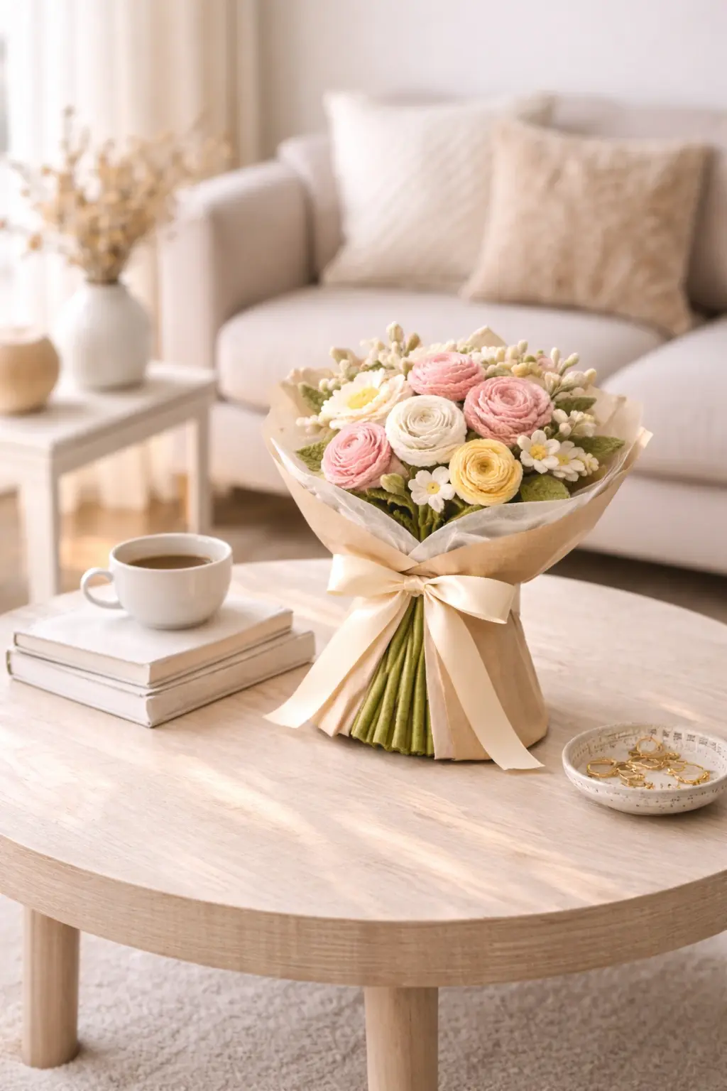 Lifestyle retail trend image for crochet flower decor