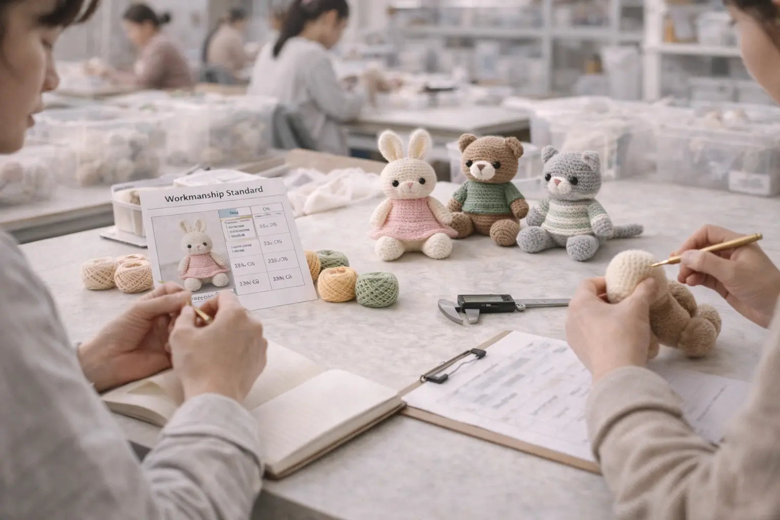 Partnership review meeting with sample evaluation and project planning