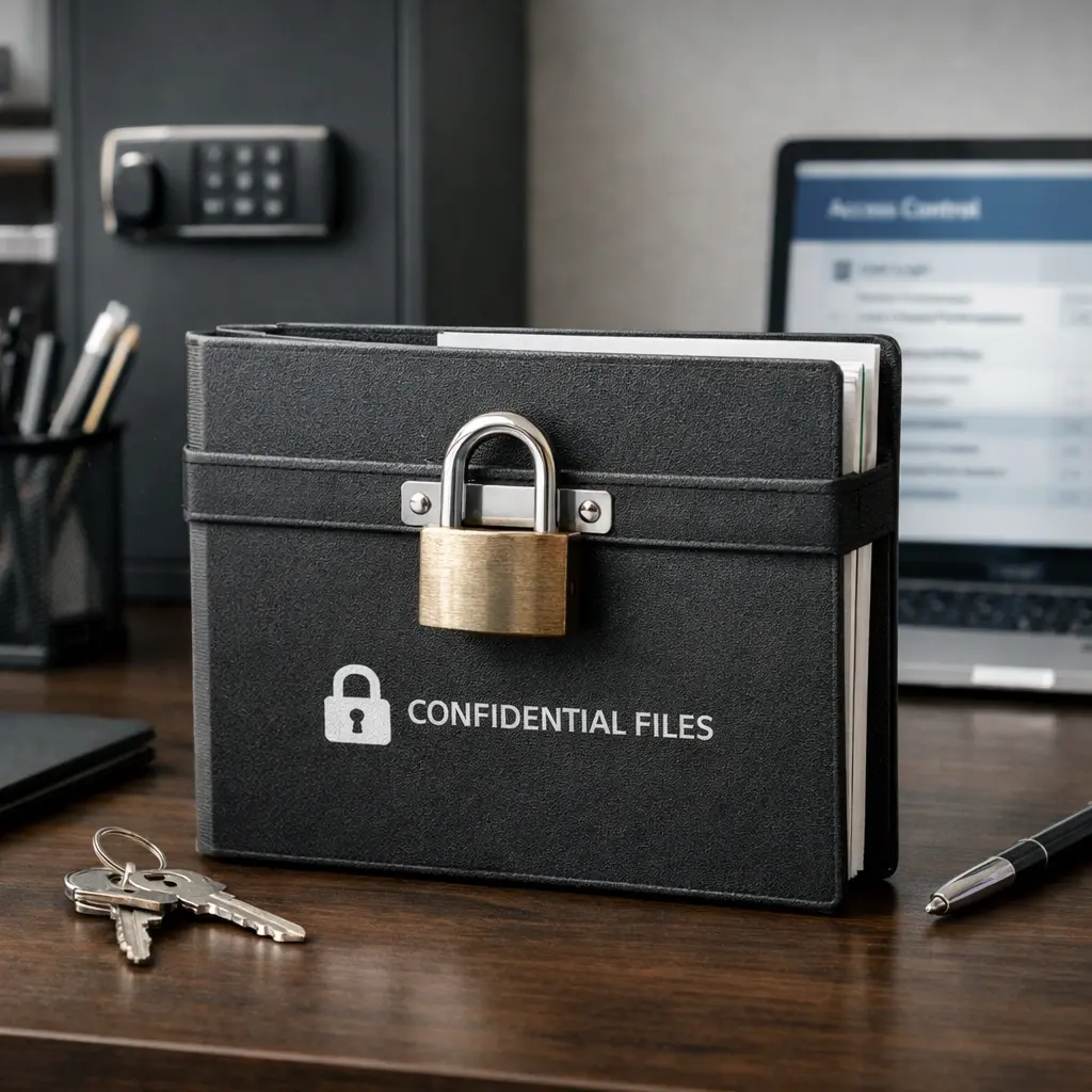 Locked confidential documents for IP protection and NDA workflow
