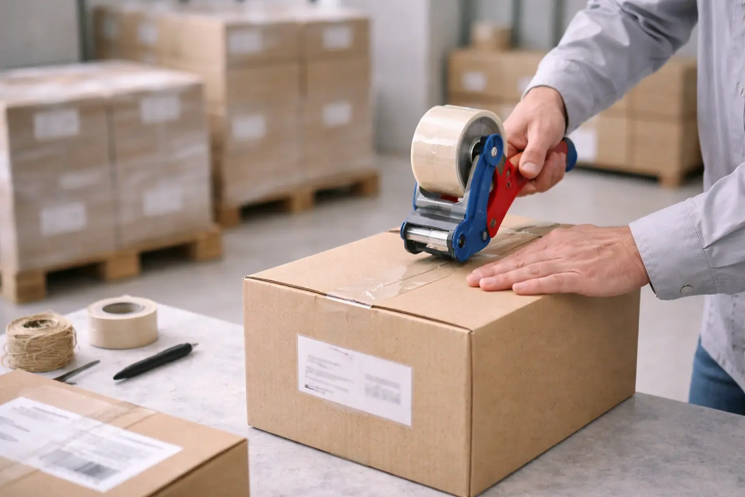 Packing and shipping workflow for crochet products