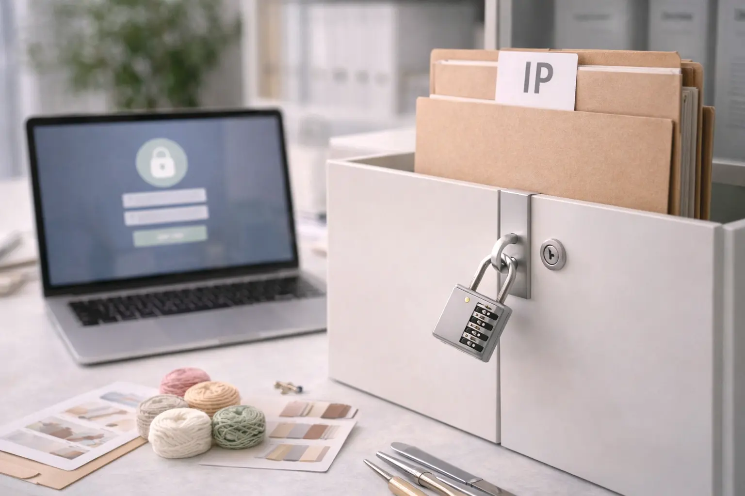 Premium ODM development desk with design materials