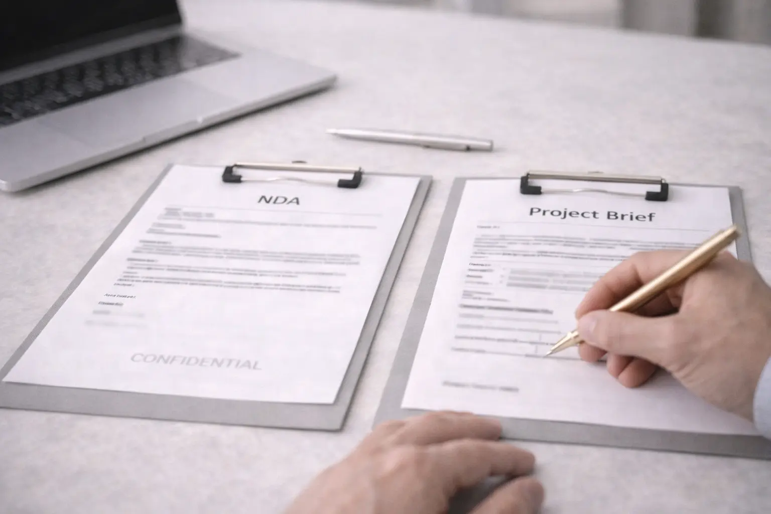 Project brief and NDA signing discussion