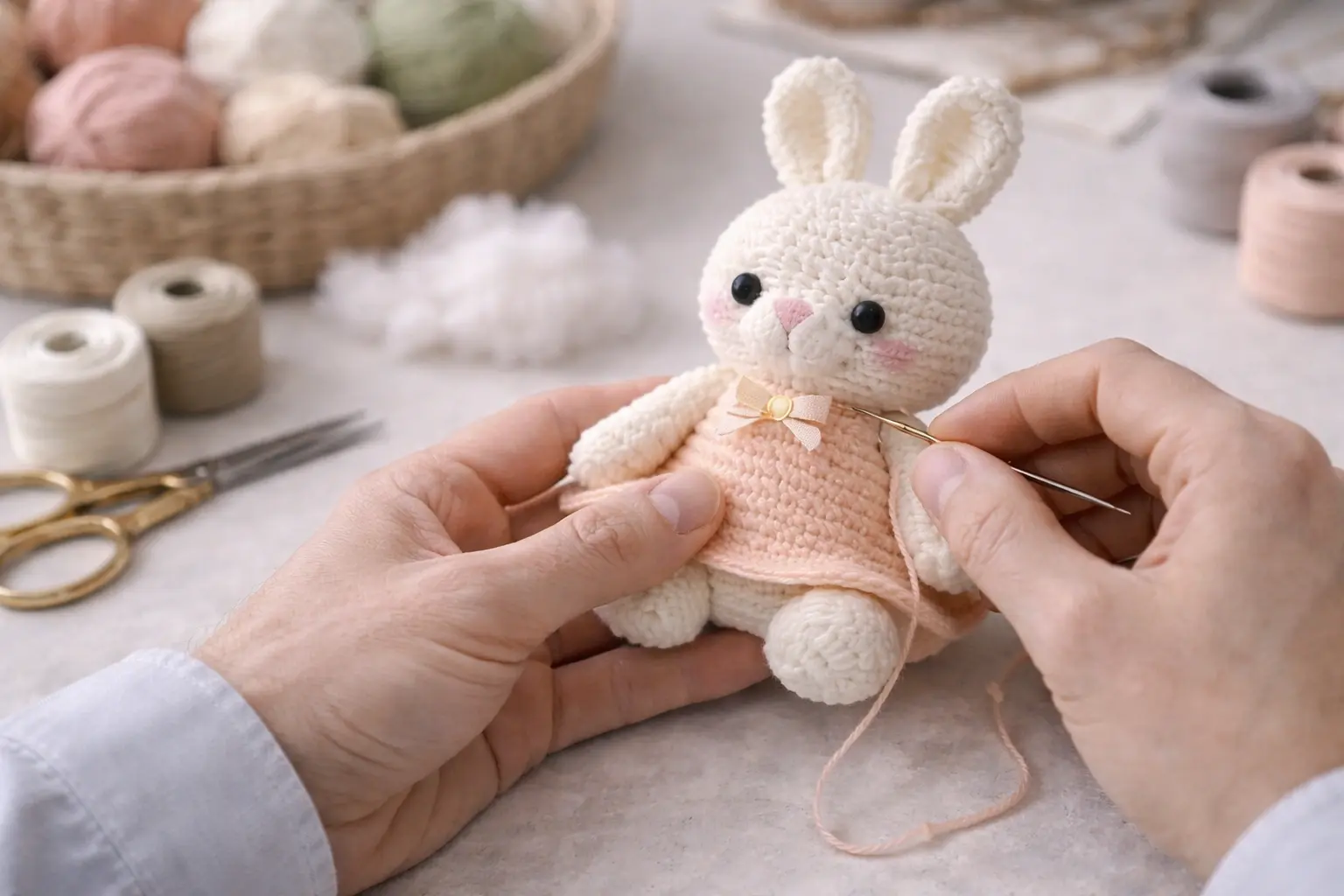 Crochet sample development and handmade prototyping