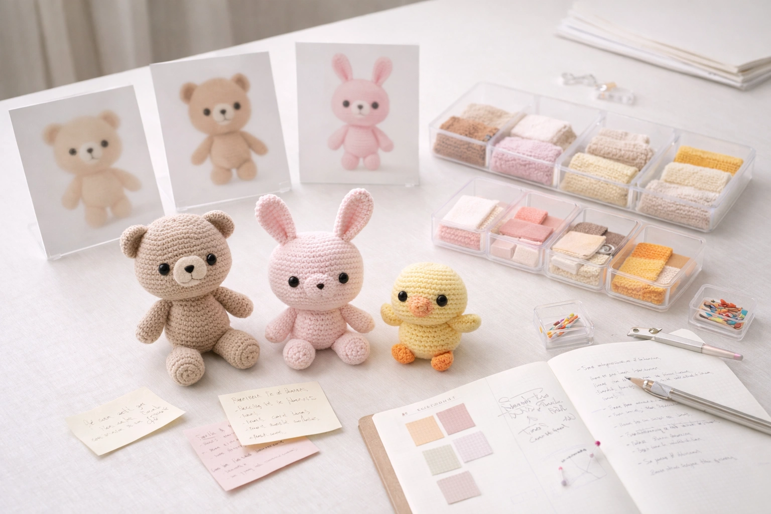 Crochet character adaptation and IP toy development with references and prototypes