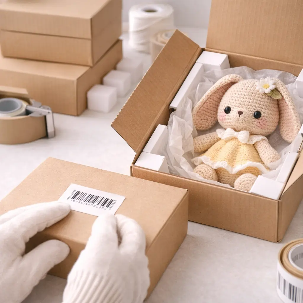 Ship-safe packaging and labeling process photo