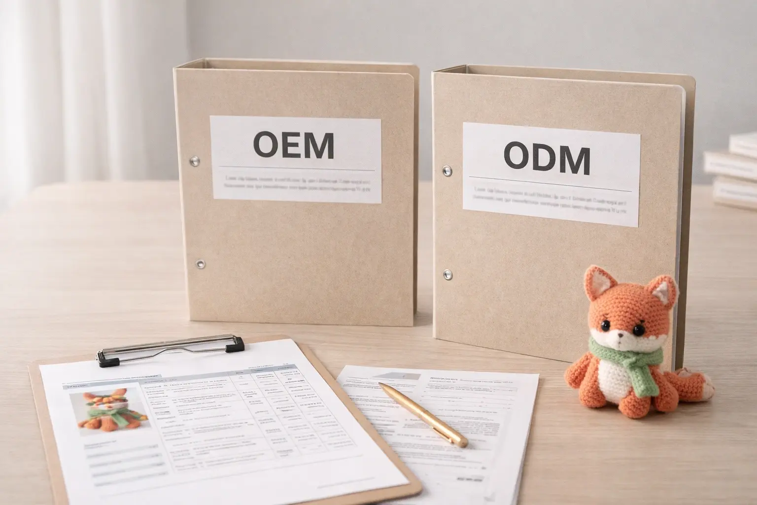 OEM versus ODM product development workflow for crochet and plush manufacturing
