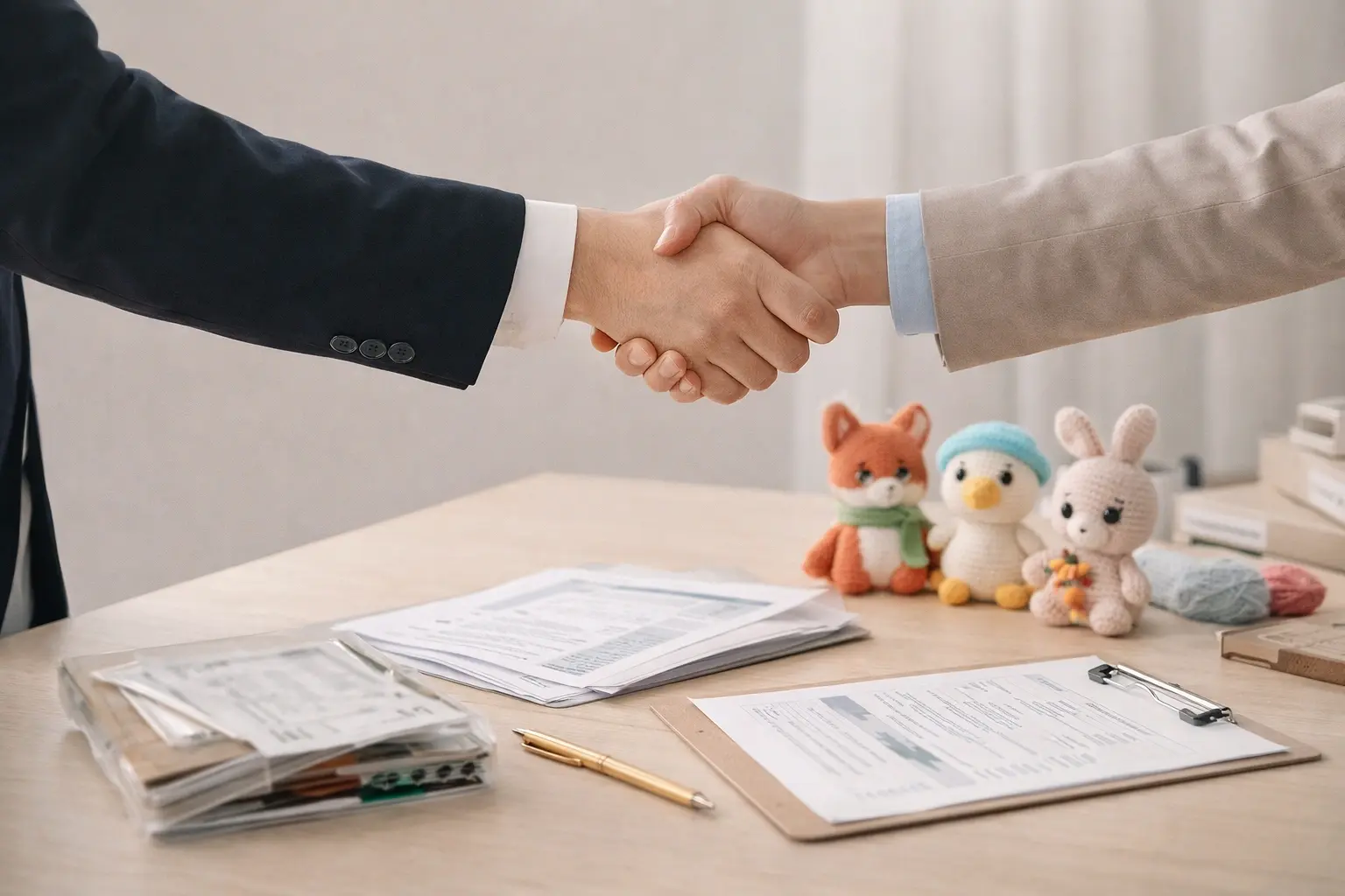 Strategic manufacturing partnership discussion between buyer and supplier