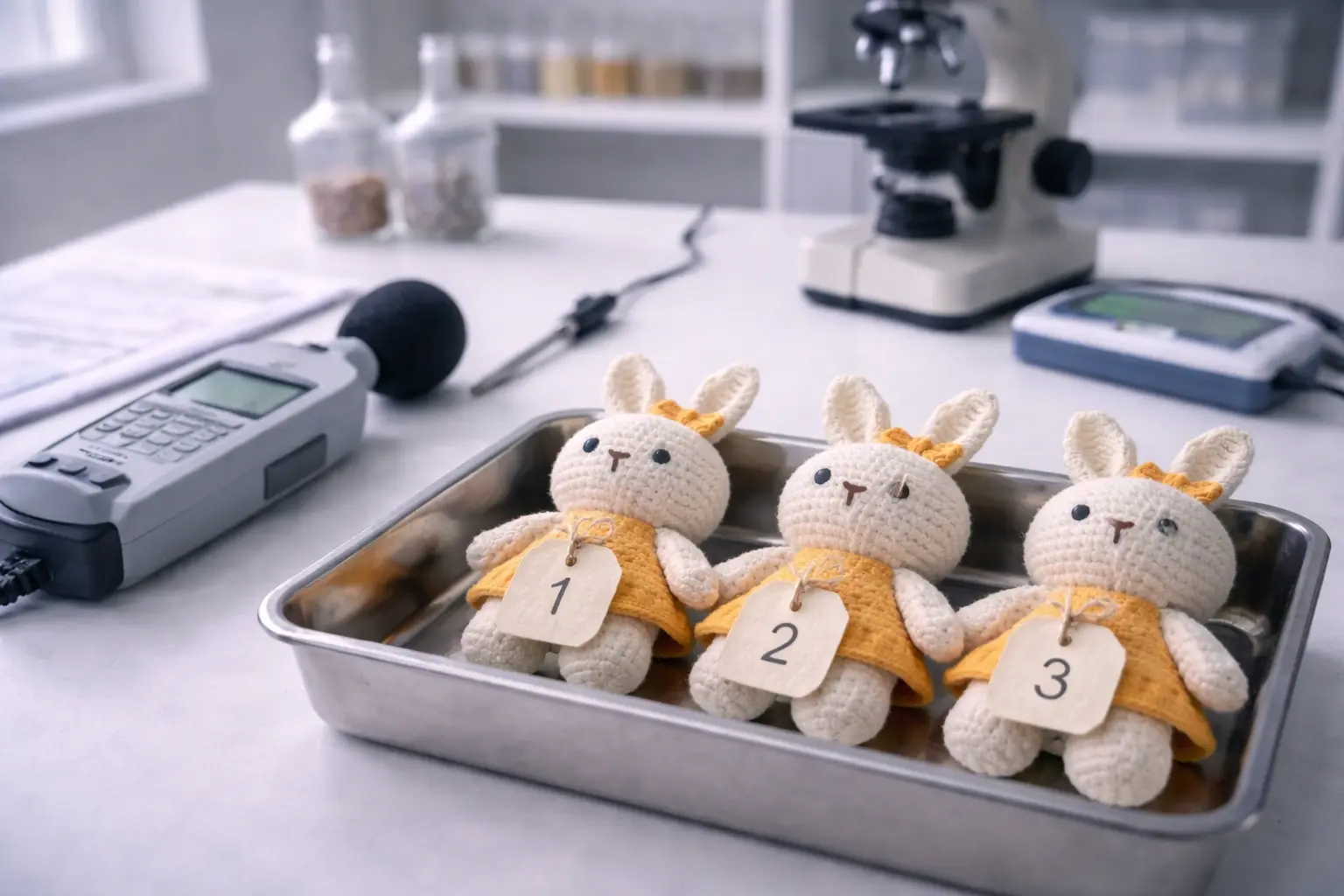 Generic laboratory testing environment with instruments and sample trays