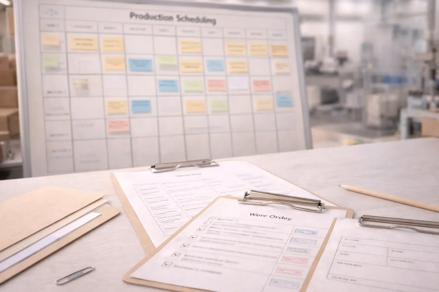 Production scheduling board and job planning system