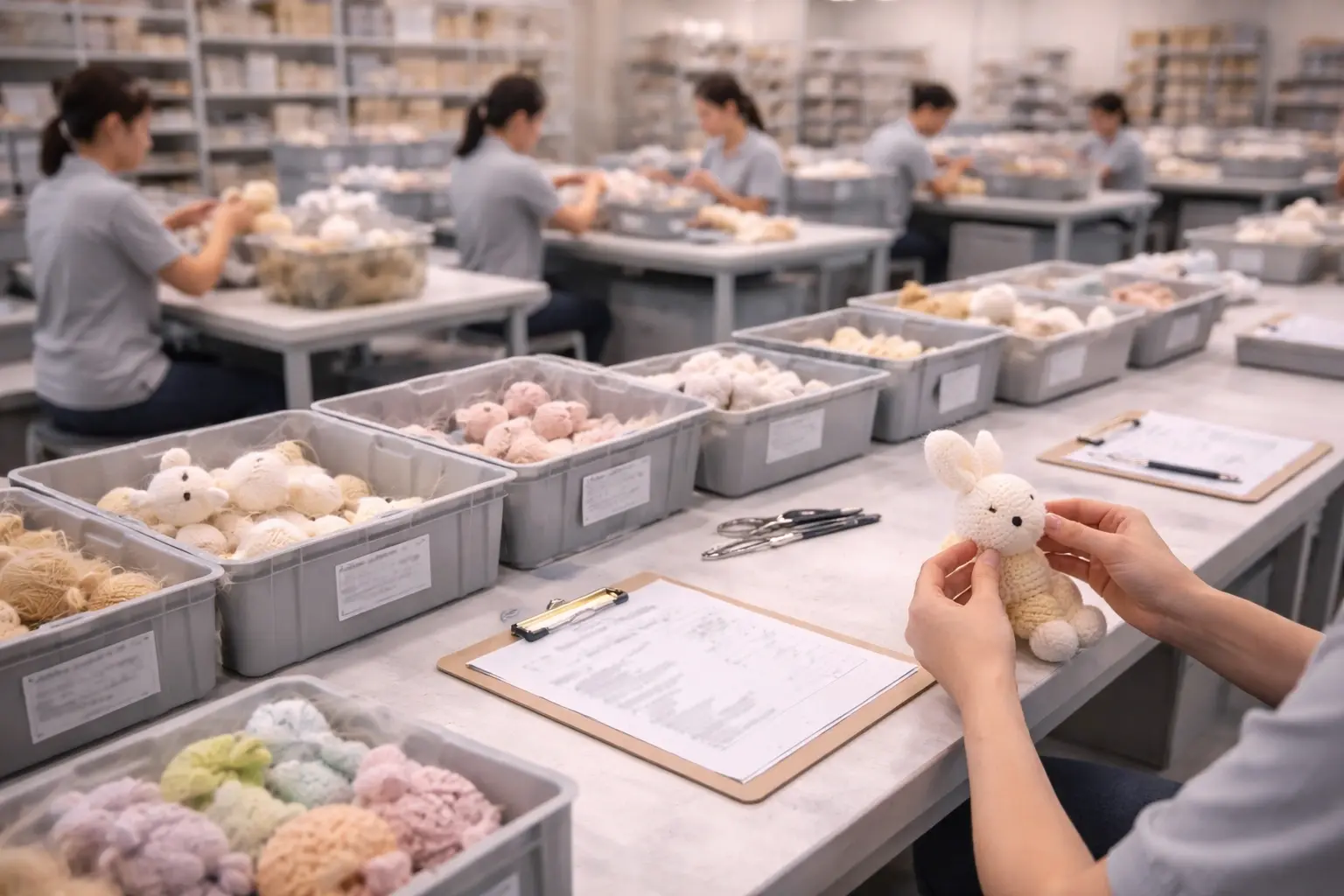 Multiple handmade production workstations supporting flexible capacity allocation