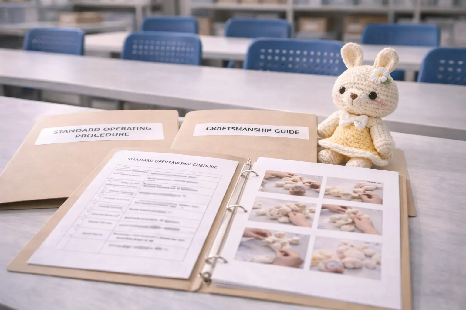 Workshop SOP training, production standard documentation, and process briefing