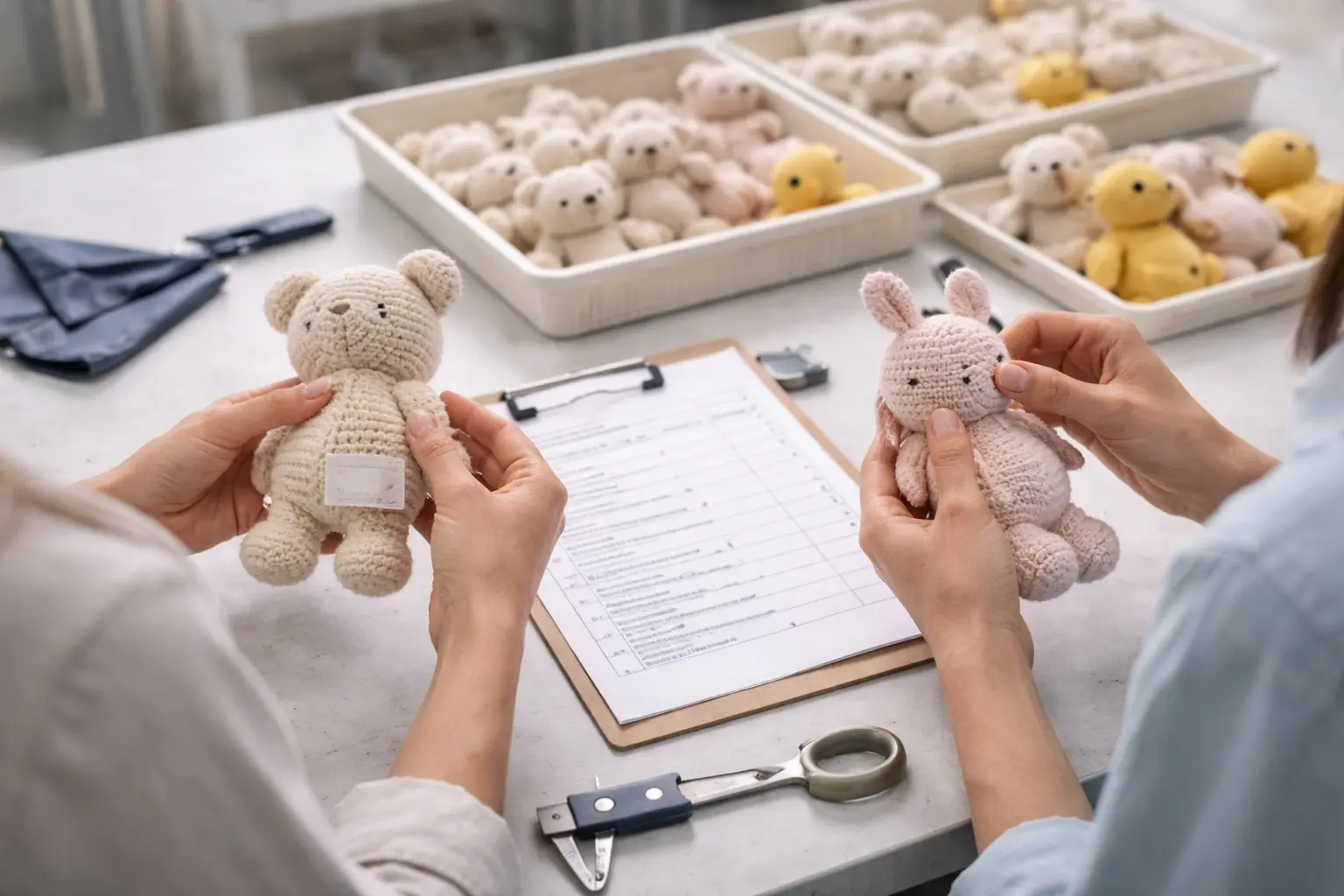 Factory quality inspection process for handmade crochet products