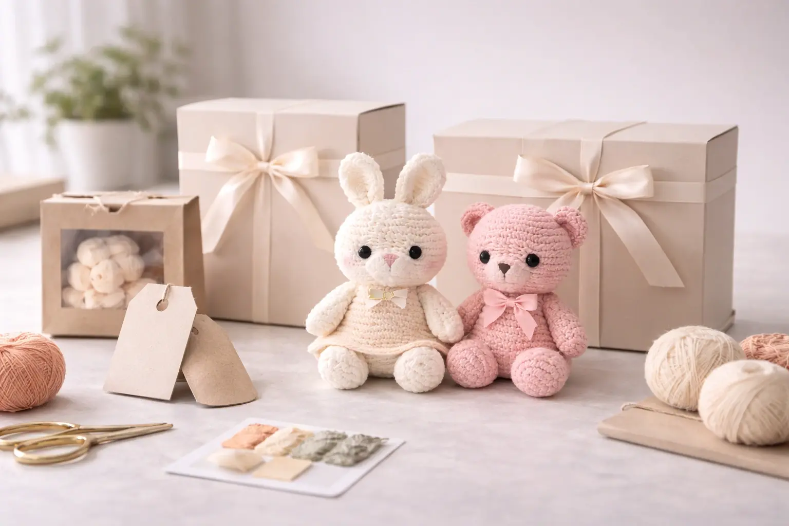 OEM and ODM crochet and plush product collection with premium handmade presentation