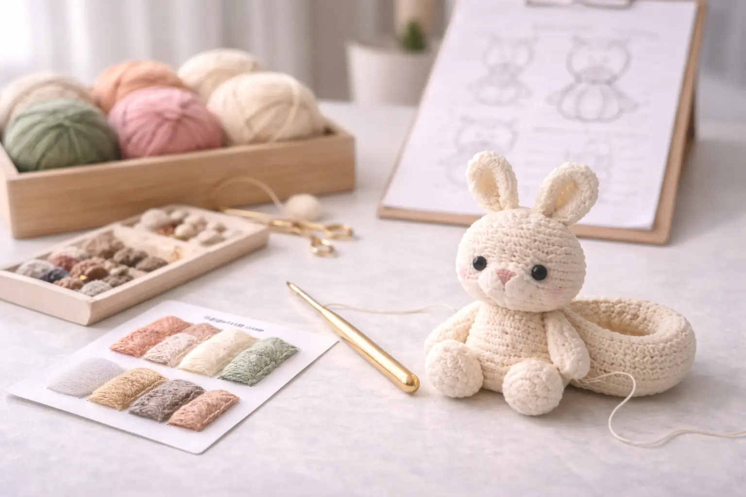 Custom crochet development process from concept to sampling